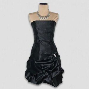 Jessica McClintock Gunne Sax Black Strapless Mini Dress 7